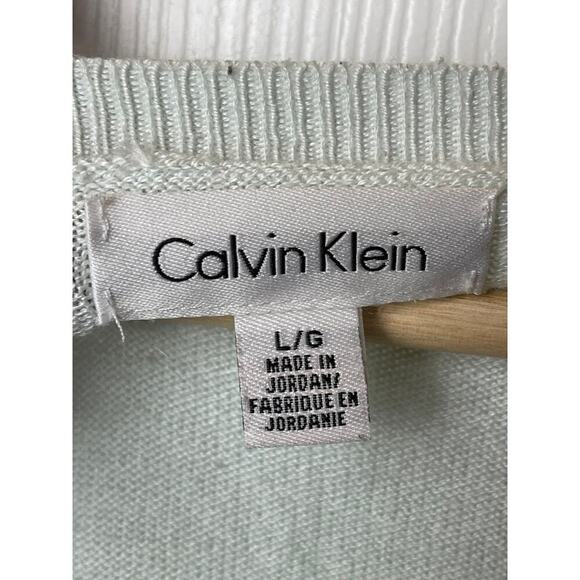 Calvin Klein Light Blue Long Sleeve Sweater Women's Size L - Picture 3 of 5